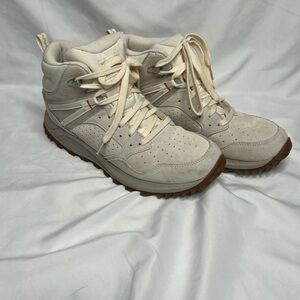 Merrell Cream Suede High-Top Sneakers with Gum Outsole